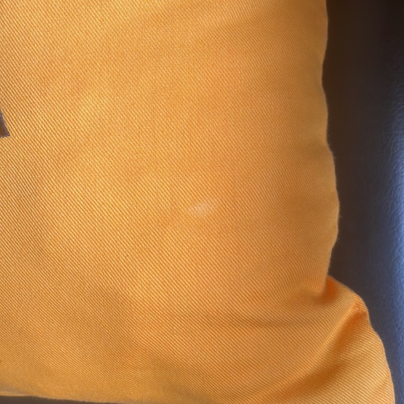 Veuve Clicquot Embroidered Bright Bold Orange Cushion, 38cm x 38cm Square - Picture 11 of 15